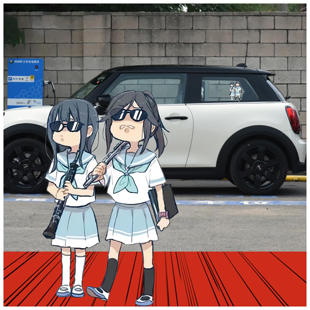響け！ユーフォニアム　ウォールステッカーセット　久美子＆葉月 Amazon.co.jp: 黄前久美子 加藤葉月 車ステッカー 響け!ユーフォニアム